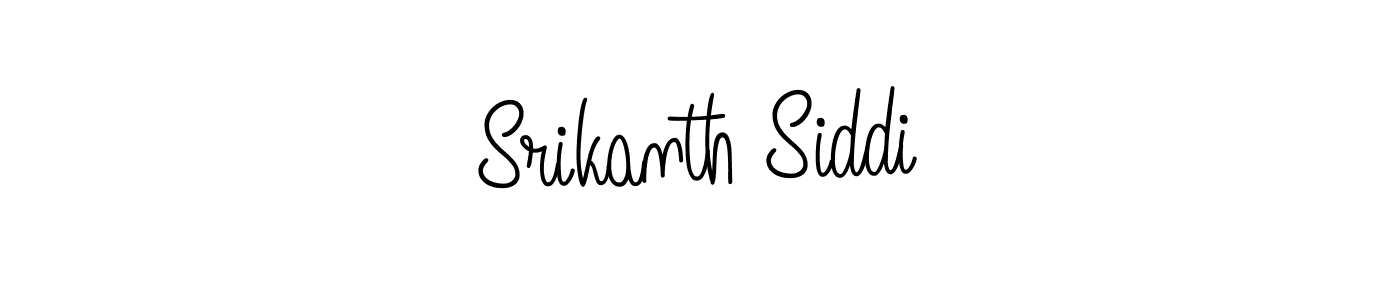 How to make Srikanth Siddi name signature. Use Angelique-Rose-font-FFP style for creating short signs online. This is the latest handwritten sign. Srikanth Siddi signature style 5 images and pictures png