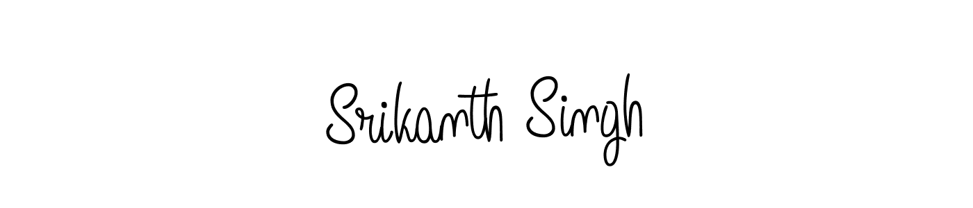 Use a signature maker to create a handwritten signature online. With this signature software, you can design (Angelique-Rose-font-FFP) your own signature for name Srikanth Singh. Srikanth Singh signature style 5 images and pictures png