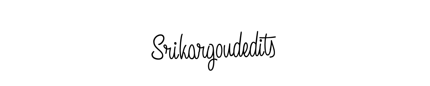 Make a beautiful signature design for name Srikargoudedits. With this signature (Angelique-Rose-font-FFP) style, you can create a handwritten signature for free. Srikargoudedits signature style 5 images and pictures png