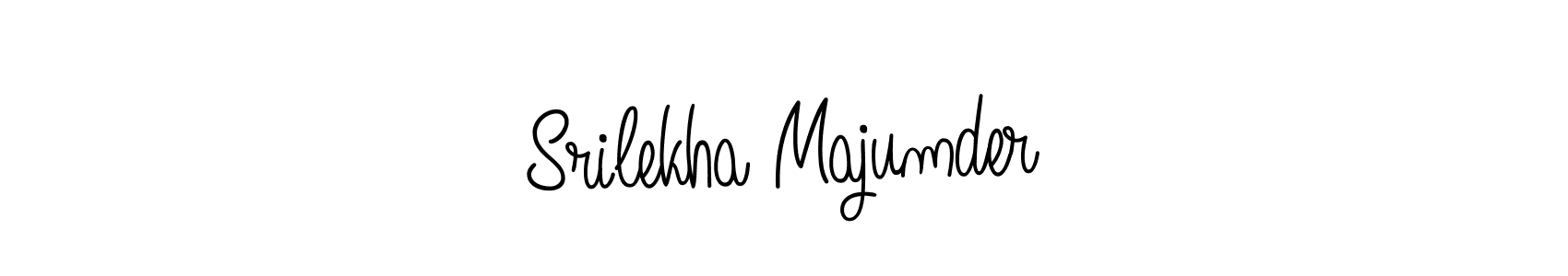 You should practise on your own different ways (Angelique-Rose-font-FFP) to write your name (Srilekha Majumder) in signature. don't let someone else do it for you. Srilekha Majumder signature style 5 images and pictures png