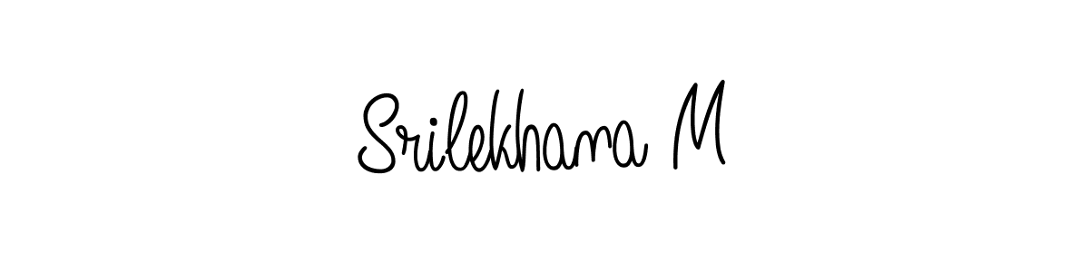 Srilekhana M stylish signature style. Best Handwritten Sign (Angelique-Rose-font-FFP) for my name. Handwritten Signature Collection Ideas for my name Srilekhana M. Srilekhana M signature style 5 images and pictures png