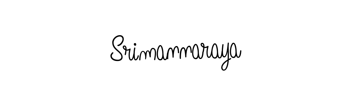 The best way (Angelique-Rose-font-FFP) to make a short signature is to pick only two or three words in your name. The name Srimannaraya include a total of six letters. For converting this name. Srimannaraya signature style 5 images and pictures png