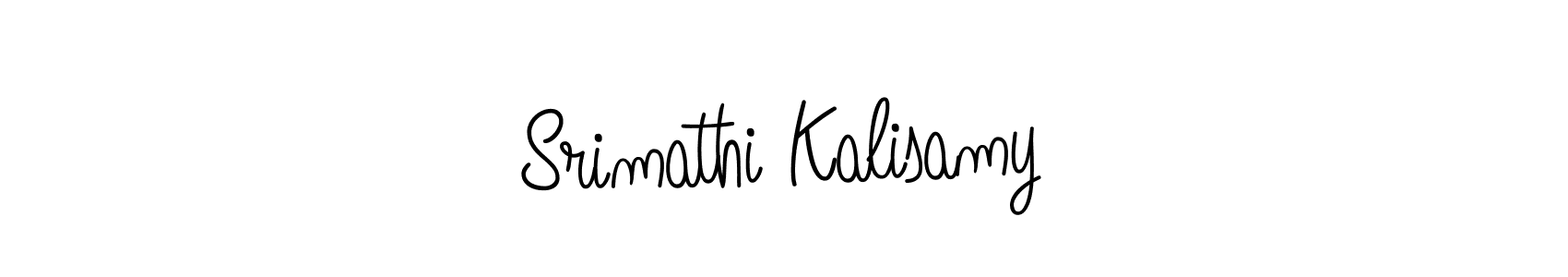 The best way (Angelique-Rose-font-FFP) to make a short signature is to pick only two or three words in your name. The name Srimathi Kalisamy include a total of six letters. For converting this name. Srimathi Kalisamy signature style 5 images and pictures png