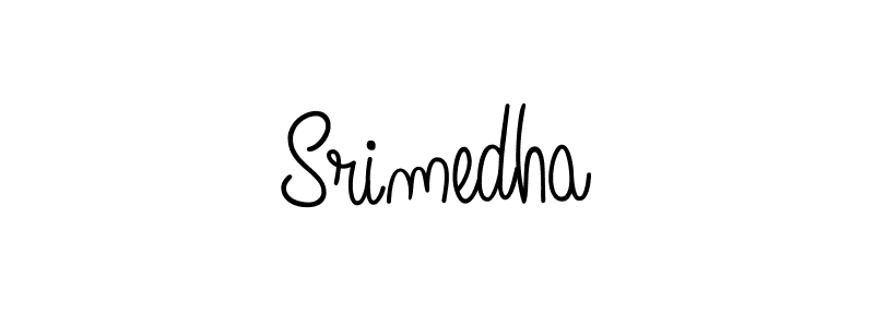 Use a signature maker to create a handwritten signature online. With this signature software, you can design (Angelique-Rose-font-FFP) your own signature for name Srimedha. Srimedha signature style 5 images and pictures png