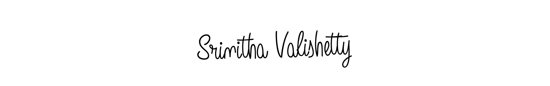 Angelique-Rose-font-FFP is a professional signature style that is perfect for those who want to add a touch of class to their signature. It is also a great choice for those who want to make their signature more unique. Get Srinitha Valishetty name to fancy signature for free. Srinitha Valishetty signature style 5 images and pictures png