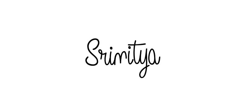 How to make Srinitya name signature. Use Angelique-Rose-font-FFP style for creating short signs online. This is the latest handwritten sign. Srinitya signature style 5 images and pictures png