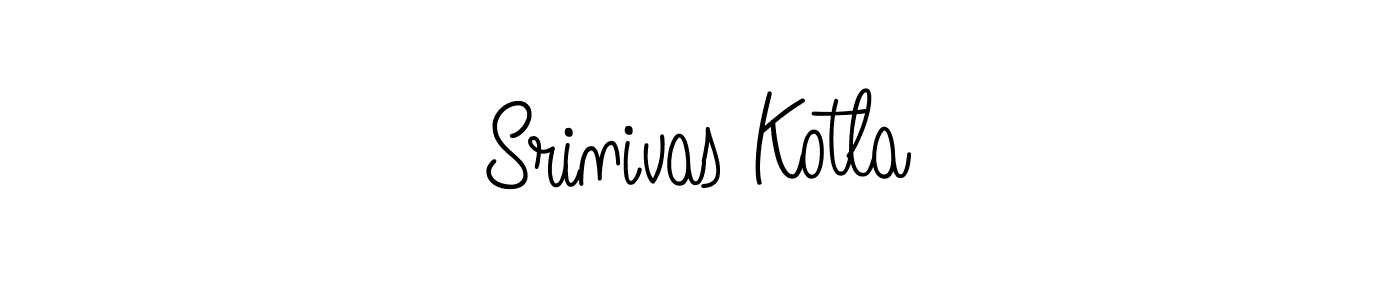 Make a beautiful signature design for name Srinivas Kotla. With this signature (Angelique-Rose-font-FFP) style, you can create a handwritten signature for free. Srinivas Kotla signature style 5 images and pictures png