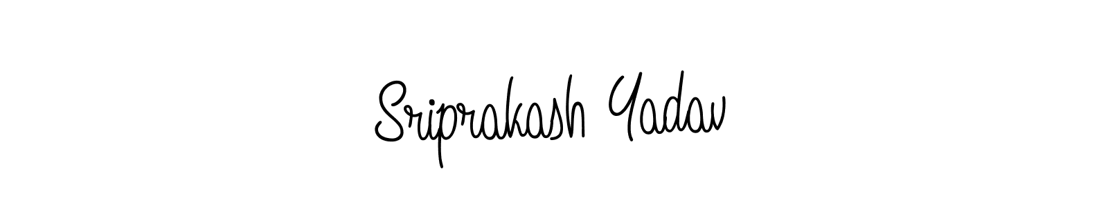 The best way (Angelique-Rose-font-FFP) to make a short signature is to pick only two or three words in your name. The name Sriprakash Yadav include a total of six letters. For converting this name. Sriprakash Yadav signature style 5 images and pictures png