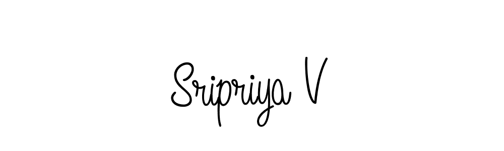You should practise on your own different ways (Angelique-Rose-font-FFP) to write your name (Sripriya V) in signature. don't let someone else do it for you. Sripriya V signature style 5 images and pictures png