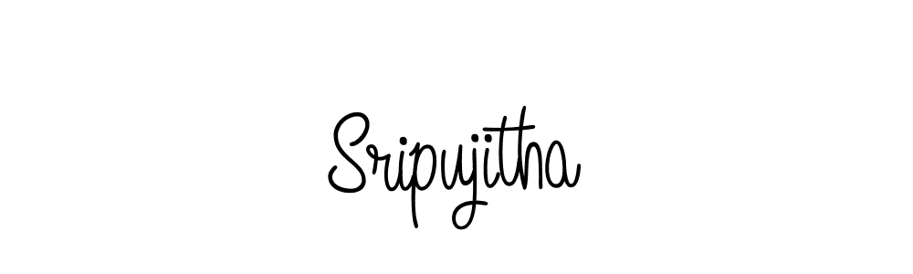 Sripujitha stylish signature style. Best Handwritten Sign (Angelique-Rose-font-FFP) for my name. Handwritten Signature Collection Ideas for my name Sripujitha. Sripujitha signature style 5 images and pictures png