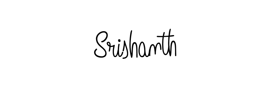 How to make Srishanth name signature. Use Angelique-Rose-font-FFP style for creating short signs online. This is the latest handwritten sign. Srishanth signature style 5 images and pictures png