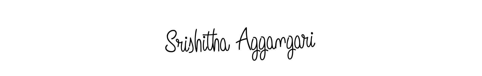 Design your own signature with our free online signature maker. With this signature software, you can create a handwritten (Angelique-Rose-font-FFP) signature for name Srishitha Aggangari. Srishitha Aggangari signature style 5 images and pictures png
