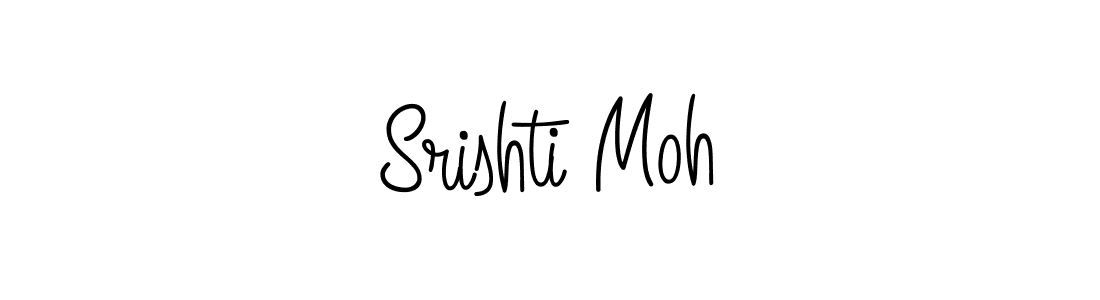 Use a signature maker to create a handwritten signature online. With this signature software, you can design (Angelique-Rose-font-FFP) your own signature for name Srishti Moh. Srishti Moh signature style 5 images and pictures png