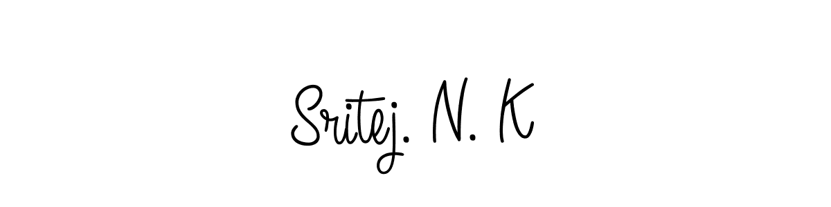 How to make Sritej. N. K name signature. Use Angelique-Rose-font-FFP style for creating short signs online. This is the latest handwritten sign. Sritej. N. K signature style 5 images and pictures png