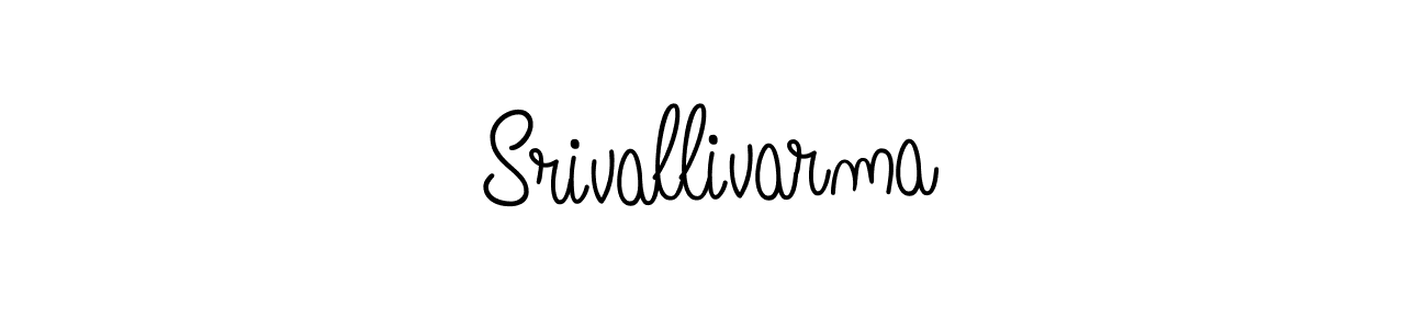 Use a signature maker to create a handwritten signature online. With this signature software, you can design (Angelique-Rose-font-FFP) your own signature for name Srivallivarma. Srivallivarma signature style 5 images and pictures png