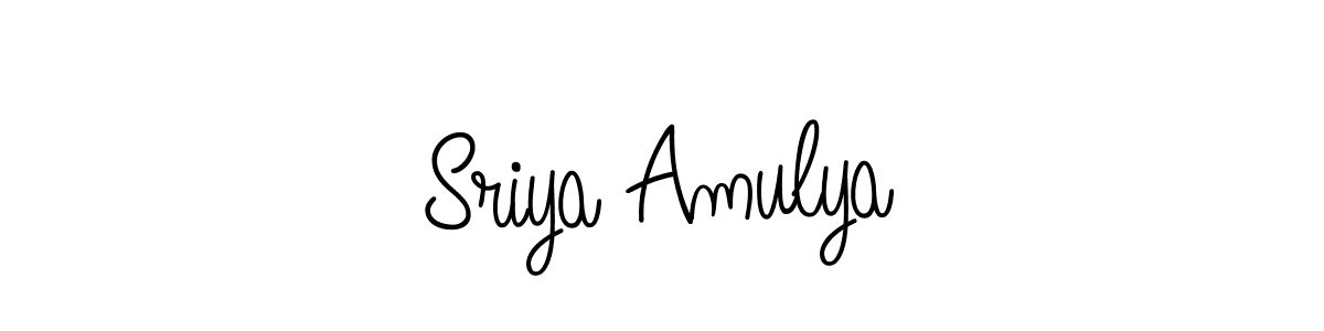 How to make Sriya Amulya name signature. Use Angelique-Rose-font-FFP style for creating short signs online. This is the latest handwritten sign. Sriya Amulya signature style 5 images and pictures png