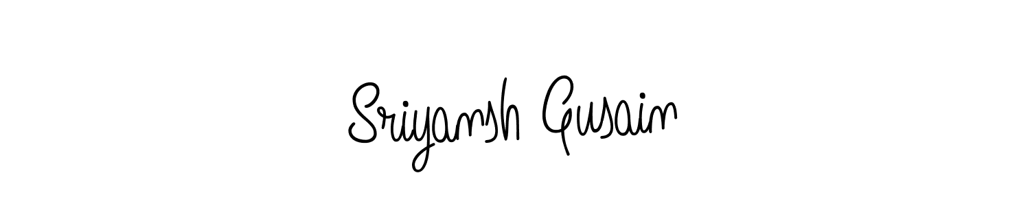 You should practise on your own different ways (Angelique-Rose-font-FFP) to write your name (Sriyansh Gusain) in signature. don't let someone else do it for you. Sriyansh Gusain signature style 5 images and pictures png