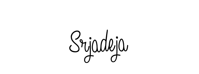 Srjadeja stylish signature style. Best Handwritten Sign (Angelique-Rose-font-FFP) for my name. Handwritten Signature Collection Ideas for my name Srjadeja. Srjadeja signature style 5 images and pictures png
