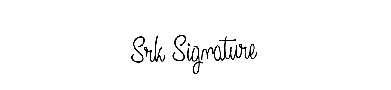 The best way (Angelique-Rose-font-FFP) to make a short signature is to pick only two or three words in your name. The name Srk Signature include a total of six letters. For converting this name. Srk Signature signature style 5 images and pictures png