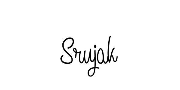 Srujak stylish signature style. Best Handwritten Sign (Angelique-Rose-font-FFP) for my name. Handwritten Signature Collection Ideas for my name Srujak. Srujak signature style 5 images and pictures png
