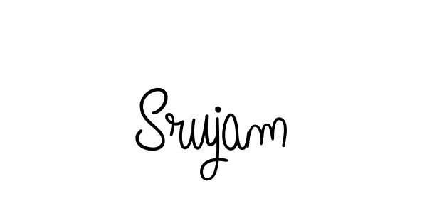 How to make Srujam signature? Angelique-Rose-font-FFP is a professional autograph style. Create handwritten signature for Srujam name. Srujam signature style 5 images and pictures png