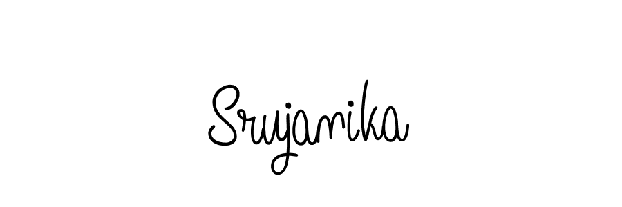 The best way (Angelique-Rose-font-FFP) to make a short signature is to pick only two or three words in your name. The name Srujanika include a total of six letters. For converting this name. Srujanika signature style 5 images and pictures png