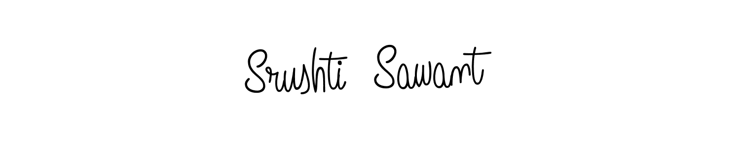 Design your own signature with our free online signature maker. With this signature software, you can create a handwritten (Angelique-Rose-font-FFP) signature for name Srushti  Sawant. Srushti  Sawant signature style 5 images and pictures png
