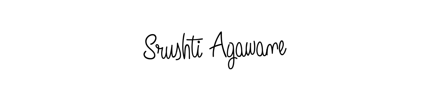 Use a signature maker to create a handwritten signature online. With this signature software, you can design (Angelique-Rose-font-FFP) your own signature for name Srushti Agawane. Srushti Agawane signature style 5 images and pictures png