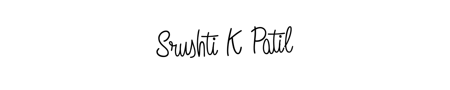 Design your own signature with our free online signature maker. With this signature software, you can create a handwritten (Angelique-Rose-font-FFP) signature for name Srushti K Patil. Srushti K Patil signature style 5 images and pictures png