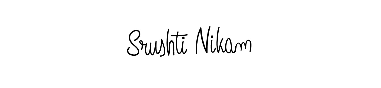 It looks lik you need a new signature style for name Srushti Nikam. Design unique handwritten (Angelique-Rose-font-FFP) signature with our free signature maker in just a few clicks. Srushti Nikam signature style 5 images and pictures png