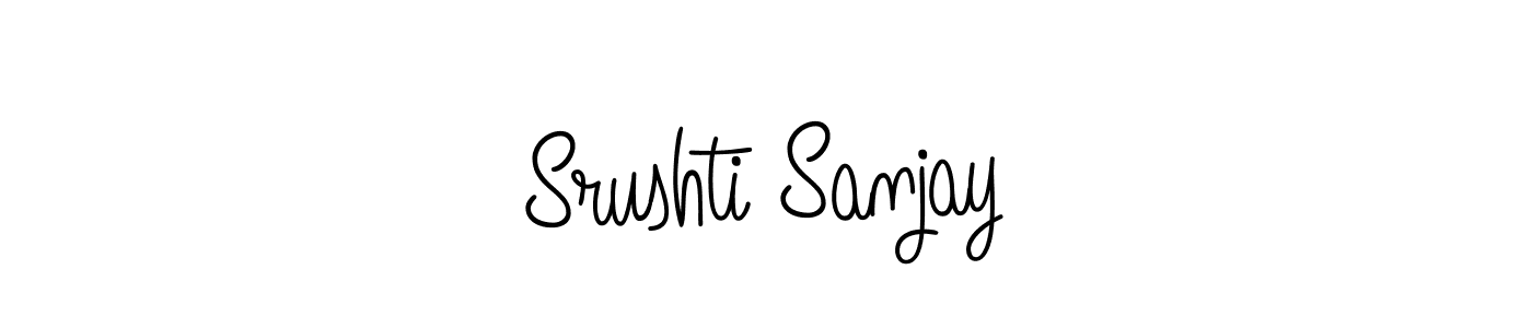 Design your own signature with our free online signature maker. With this signature software, you can create a handwritten (Angelique-Rose-font-FFP) signature for name Srushti Sanjay. Srushti Sanjay signature style 5 images and pictures png