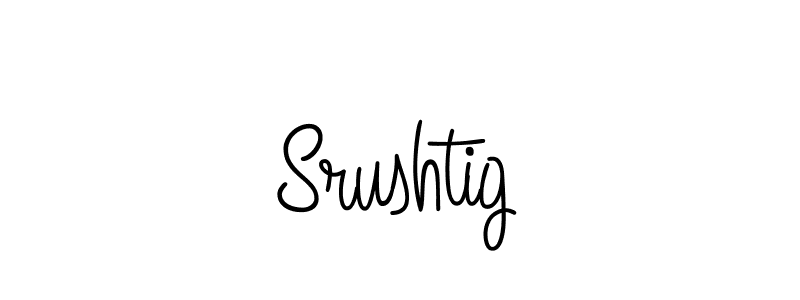 Srushtig stylish signature style. Best Handwritten Sign (Angelique-Rose-font-FFP) for my name. Handwritten Signature Collection Ideas for my name Srushtig. Srushtig signature style 5 images and pictures png