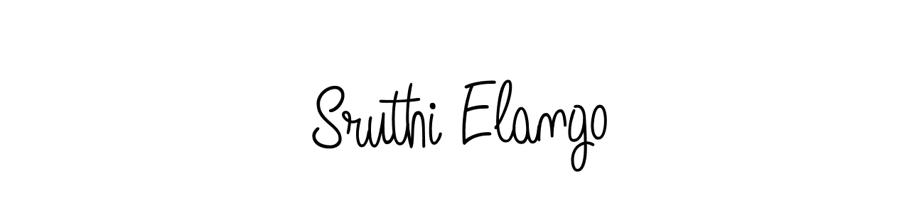 Sruthi Elango stylish signature style. Best Handwritten Sign (Angelique-Rose-font-FFP) for my name. Handwritten Signature Collection Ideas for my name Sruthi Elango. Sruthi Elango signature style 5 images and pictures png