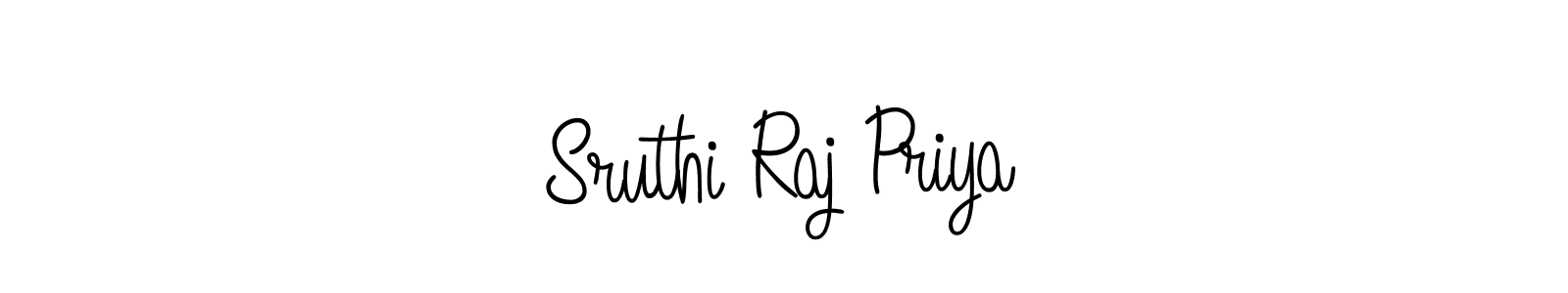 Angelique-Rose-font-FFP is a professional signature style that is perfect for those who want to add a touch of class to their signature. It is also a great choice for those who want to make their signature more unique. Get Sruthi Raj Priya name to fancy signature for free. Sruthi Raj Priya signature style 5 images and pictures png