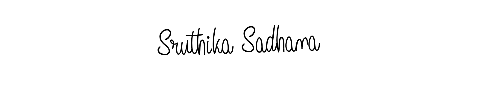 Sruthika Sadhana stylish signature style. Best Handwritten Sign (Angelique-Rose-font-FFP) for my name. Handwritten Signature Collection Ideas for my name Sruthika Sadhana. Sruthika Sadhana signature style 5 images and pictures png