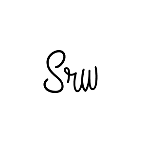 How to make Srw name signature. Use Angelique-Rose-font-FFP style for creating short signs online. This is the latest handwritten sign. Srw signature style 5 images and pictures png