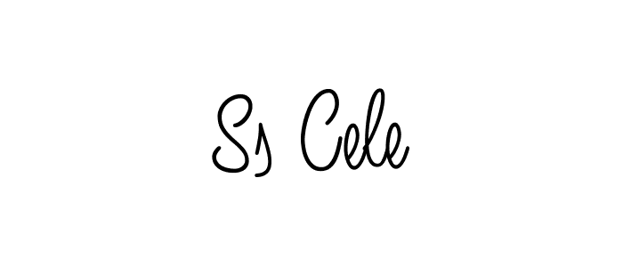 Use a signature maker to create a handwritten signature online. With this signature software, you can design (Angelique-Rose-font-FFP) your own signature for name Ss Cele. Ss Cele signature style 5 images and pictures png