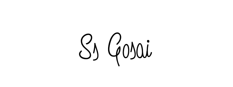 Ss Gosai stylish signature style. Best Handwritten Sign (Angelique-Rose-font-FFP) for my name. Handwritten Signature Collection Ideas for my name Ss Gosai. Ss Gosai signature style 5 images and pictures png