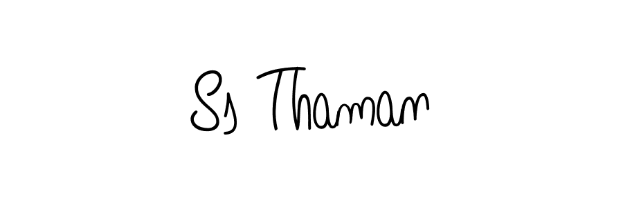Ss Thaman stylish signature style. Best Handwritten Sign (Angelique-Rose-font-FFP) for my name. Handwritten Signature Collection Ideas for my name Ss Thaman. Ss Thaman signature style 5 images and pictures png