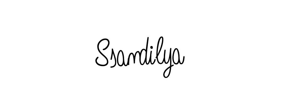 Use a signature maker to create a handwritten signature online. With this signature software, you can design (Angelique-Rose-font-FFP) your own signature for name Ssandilya. Ssandilya signature style 5 images and pictures png