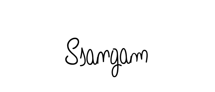 Design your own signature with our free online signature maker. With this signature software, you can create a handwritten (Angelique-Rose-font-FFP) signature for name Ssangam. Ssangam signature style 5 images and pictures png