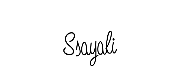 How to Draw Ssayali signature style? Angelique-Rose-font-FFP is a latest design signature styles for name Ssayali. Ssayali signature style 5 images and pictures png