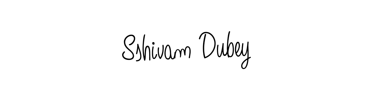 Use a signature maker to create a handwritten signature online. With this signature software, you can design (Angelique-Rose-font-FFP) your own signature for name Sshivam Dubey. Sshivam Dubey signature style 5 images and pictures png