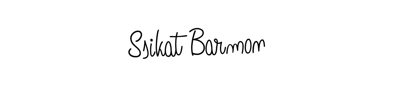 The best way (Angelique-Rose-font-FFP) to make a short signature is to pick only two or three words in your name. The name Ssikat Barmon include a total of six letters. For converting this name. Ssikat Barmon signature style 5 images and pictures png