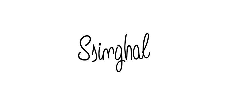 You should practise on your own different ways (Angelique-Rose-font-FFP) to write your name (Ssinghal) in signature. don't let someone else do it for you. Ssinghal signature style 5 images and pictures png