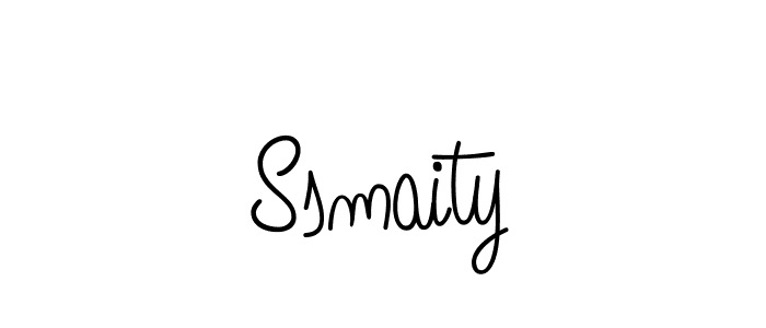 Create a beautiful signature design for name Ssmaity. With this signature (Angelique-Rose-font-FFP) fonts, you can make a handwritten signature for free. Ssmaity signature style 5 images and pictures png