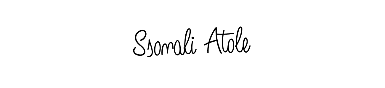 Make a short Ssonali Atole signature style. Manage your documents anywhere anytime using Angelique-Rose-font-FFP. Create and add eSignatures, submit forms, share and send files easily. Ssonali Atole signature style 5 images and pictures png