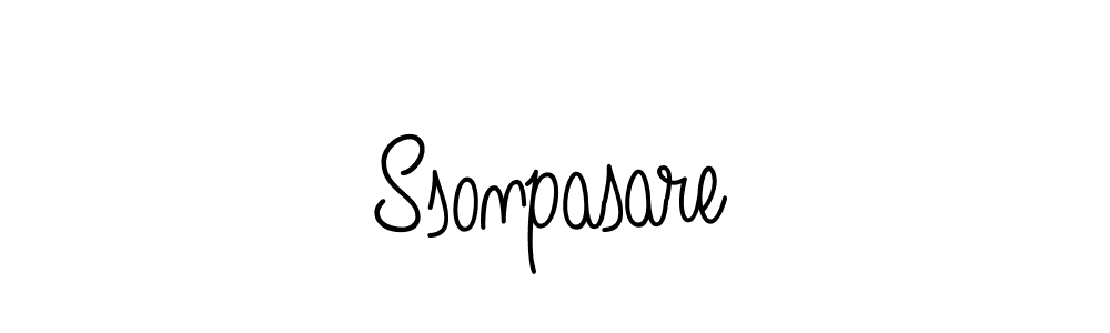 Create a beautiful signature design for name Ssonpasare. With this signature (Angelique-Rose-font-FFP) fonts, you can make a handwritten signature for free. Ssonpasare signature style 5 images and pictures png