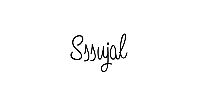 Make a beautiful signature design for name Sssujal. With this signature (Angelique-Rose-font-FFP) style, you can create a handwritten signature for free. Sssujal signature style 5 images and pictures png