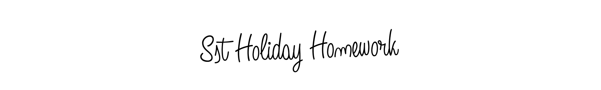 Check out images of Autograph of Sst Holiday Homework name. Actor Sst Holiday Homework Signature Style. Angelique-Rose-font-FFP is a professional sign style online. Sst Holiday Homework signature style 5 images and pictures png